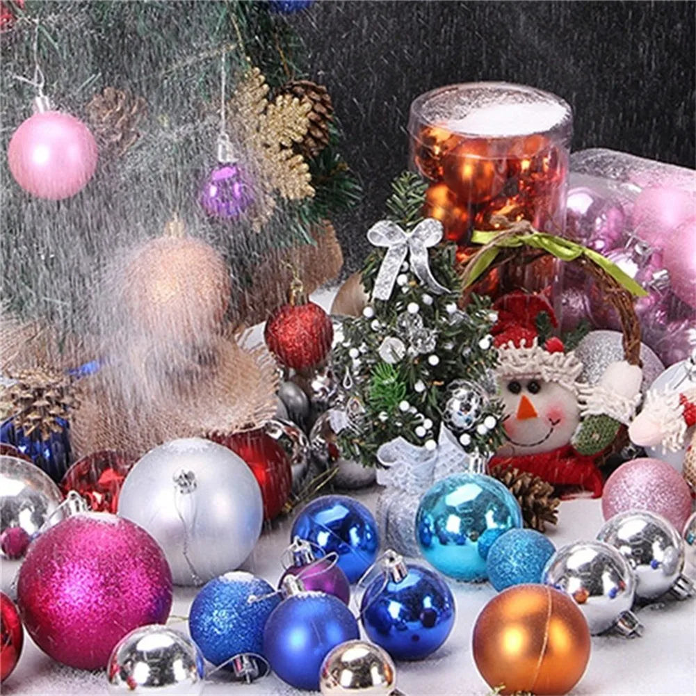 24pcs Christmas Balls Christmas Tree Ornaments Ball Hanging Xmas Tree Pendants Home Party Decor 2025 New Year Gifts Noel Navidad