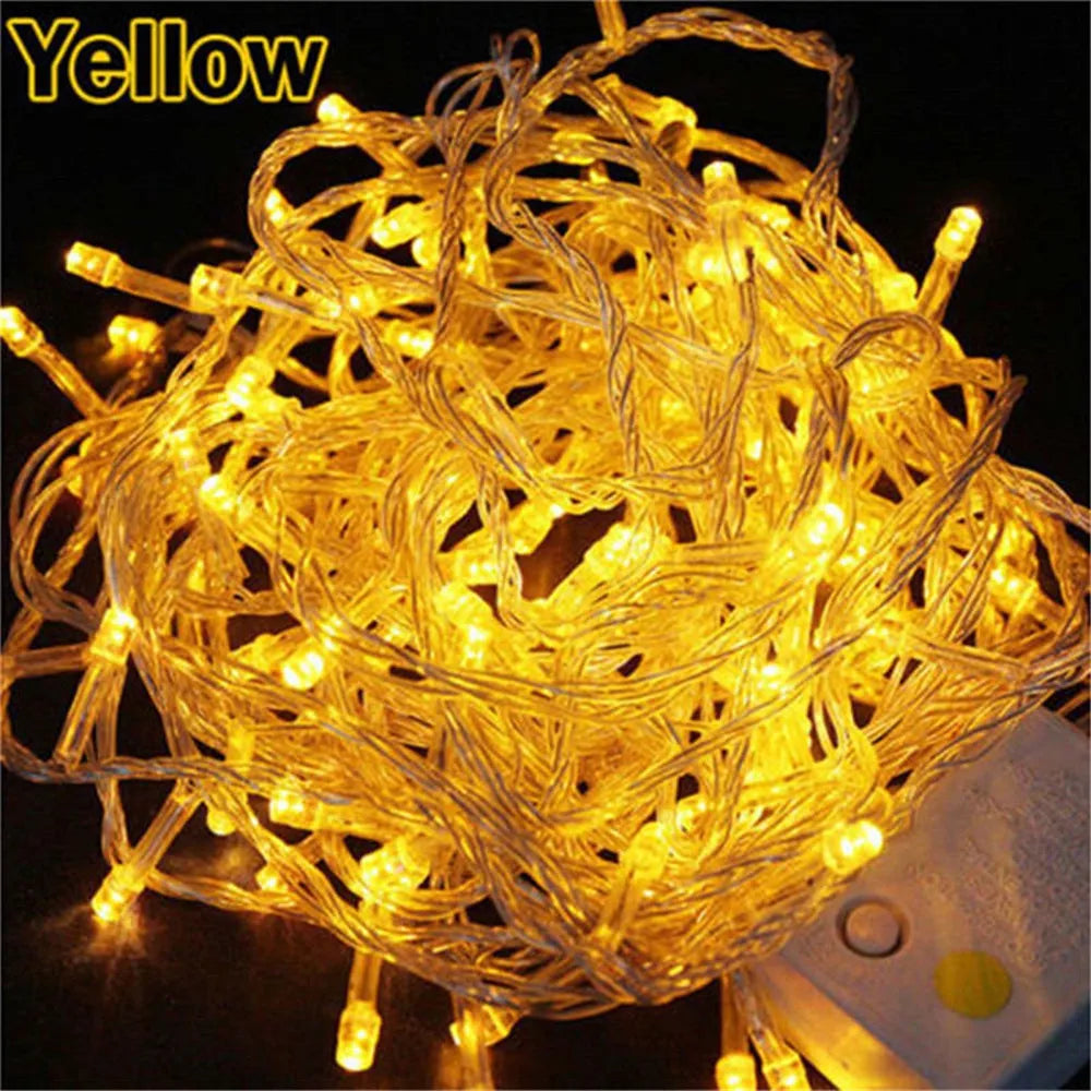 LED String Lights Garland 10M 100LED Fairy Light Christmas Tree Lamp Outdoor Waterproof Party Wedding Home Decoration Lighting