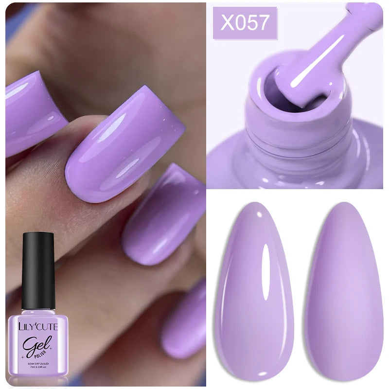 LILYCUTE 7ML Thermal Gel Nail Polish Ultra-thin Temperature Color Changing Gel Polish Semi Permanent UV Gel Nail Art Gel Varnish