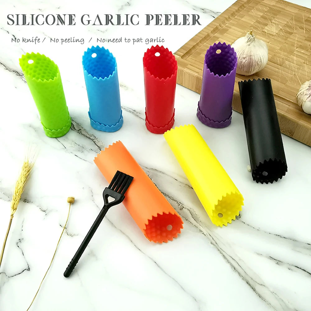 Silicone Garlic Peeler Easy Useful Kitchen Fruit Vegetable Tools Tube Garlic Stripper Non-toxic Safety Gadget