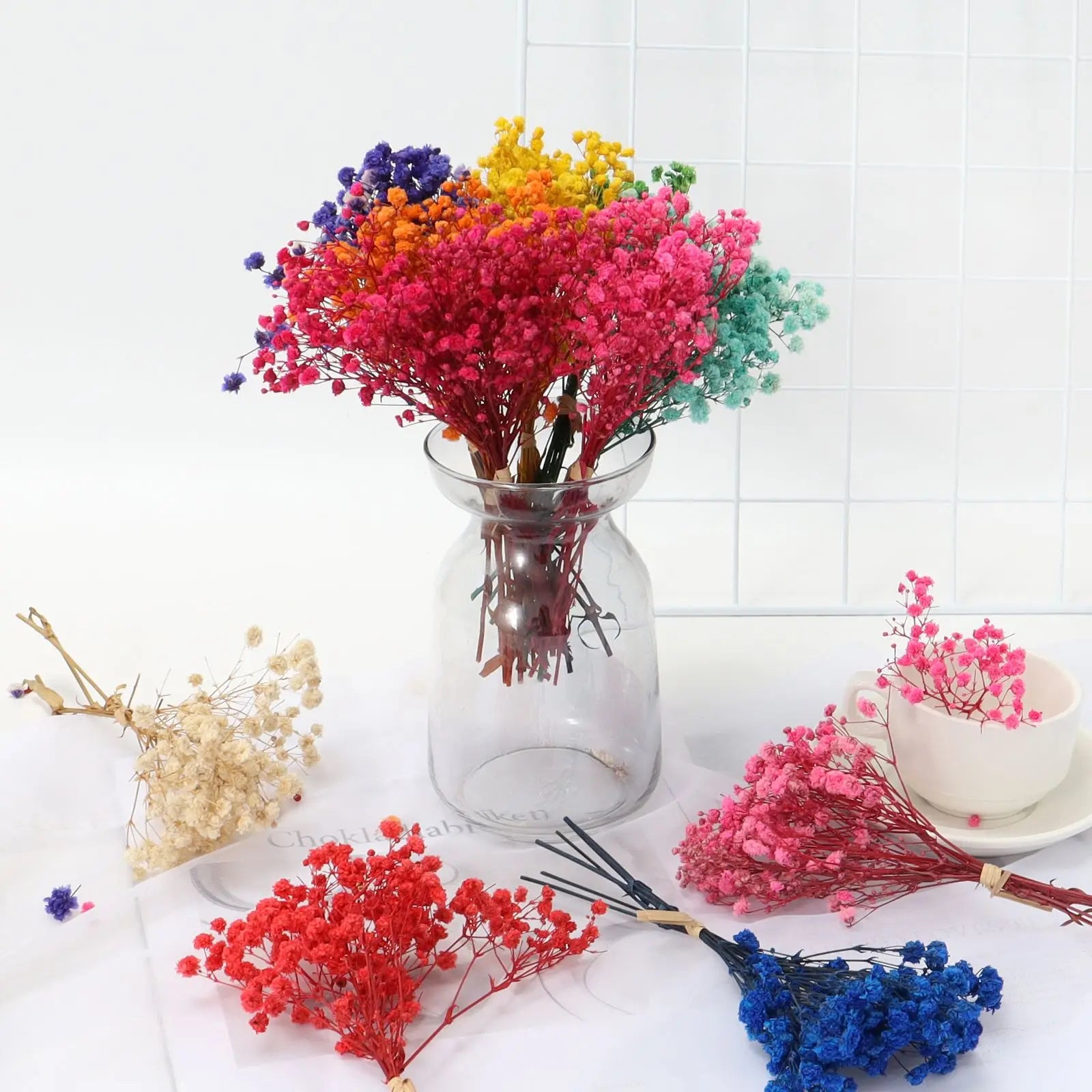 A Bunch Of Mini Natural Dried Flower Baby Breath Fresh Bouquet Decor Epoxy Resin Casting DIY Aromatherapy Candle Mold Craft Tool