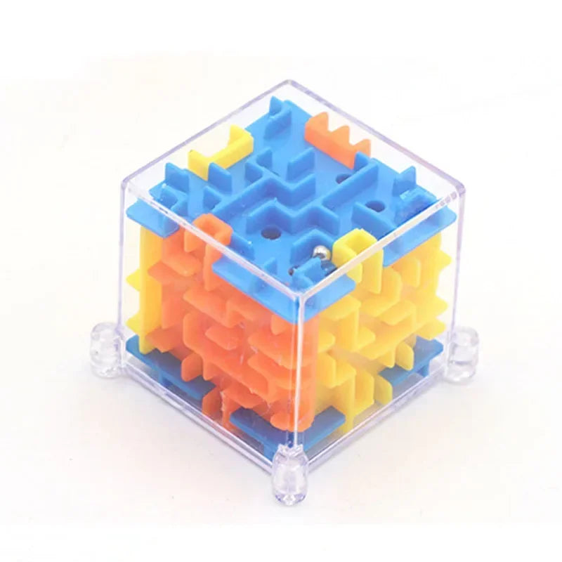 3D Maze Magic Cube Six-sided Transparent Puzzle Speed Cube Rolling Ball Magic Cubes Maze Toys For Children Stress Reliever Toys